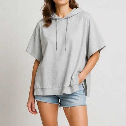 Women's Baggy Hoodie Top Lightweight Comfortable Sweatshirt