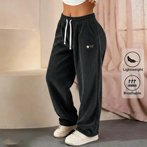 🔥 [LAST DAY SALE] Women's Solid Straight-Leg Corduroy Pants