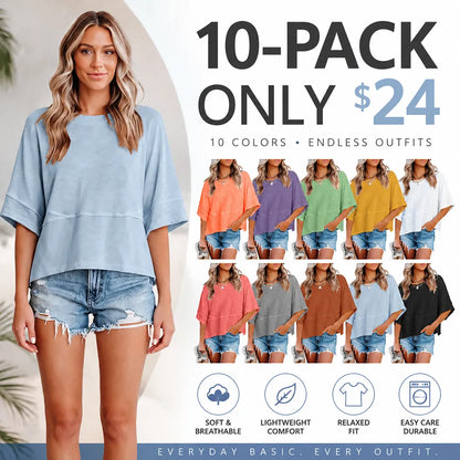 Women's Batwing Half Sleeve T-Shirts Tops