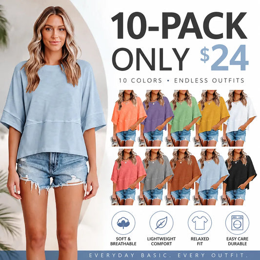 Women's Batwing Half Sleeve T-Shirts Tops
